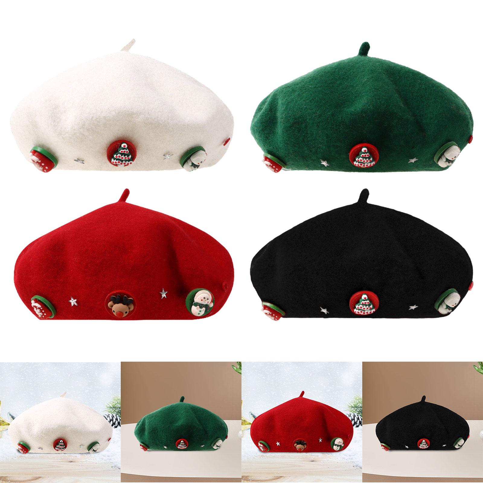 Christmas Beret Hat Women with - Beret French Wool avaliação e preço
