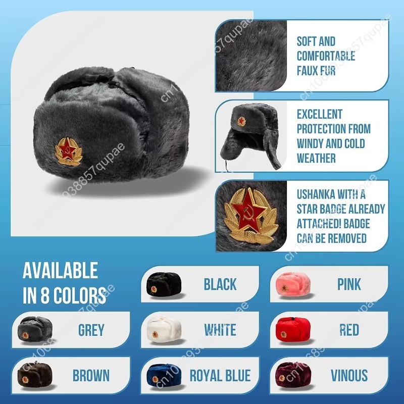 BELEON Ushanka Russian Fur Hat - Winter Trapper Hat avaliação e preço