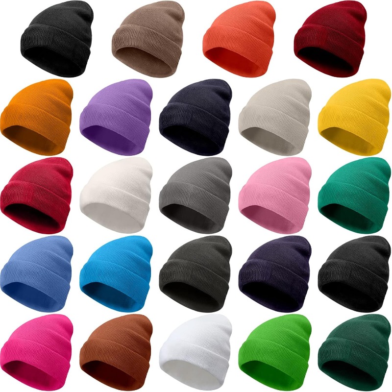 1pc Winter Warm Thick Beanie H - Beanie Cuffed Knit avaliação e preço