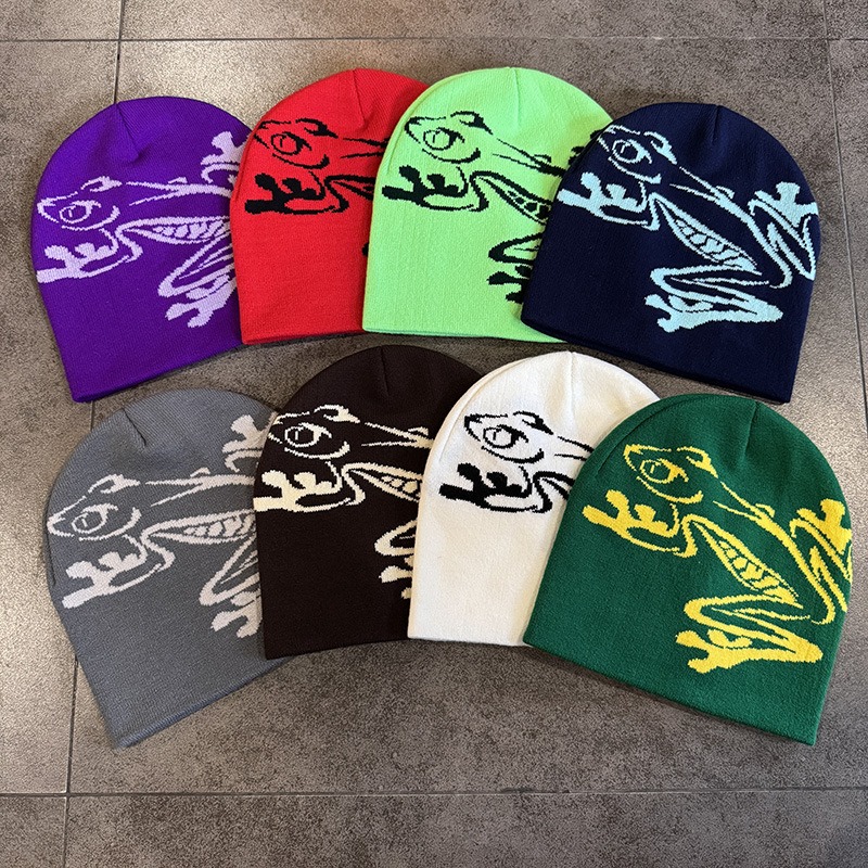 Tree Frog Print Beanie Men Wom - Beanie Cuffed Knit avaliação e preço