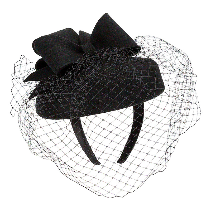 French Black Beret Fascinator  - Beret French Wool avaliação e preço