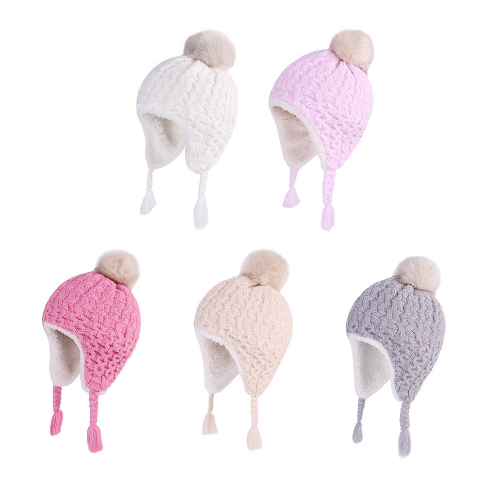 Baby Winter Knit Earflap Hats  - Trapper Hat Ear Flap avaliação e preço