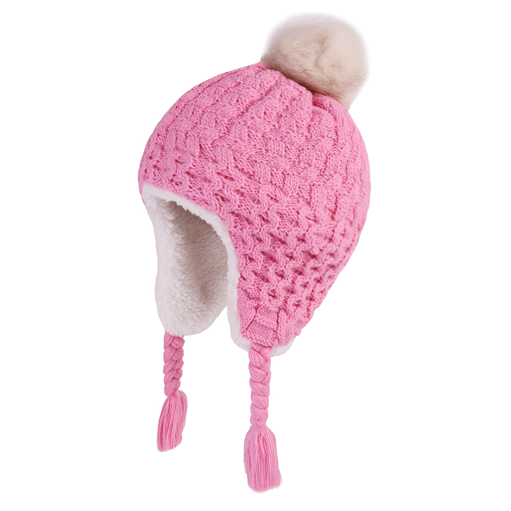 Baby Winter Knit Earflap Hats  - Trapper Hat Ear Flap avaliação e preço