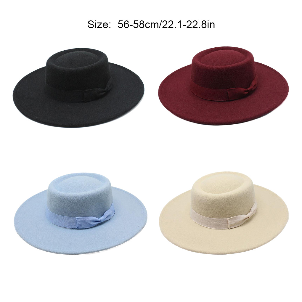 French Ladies Fedoras Top Bow  - Fedora Hat Wool avaliação e preço