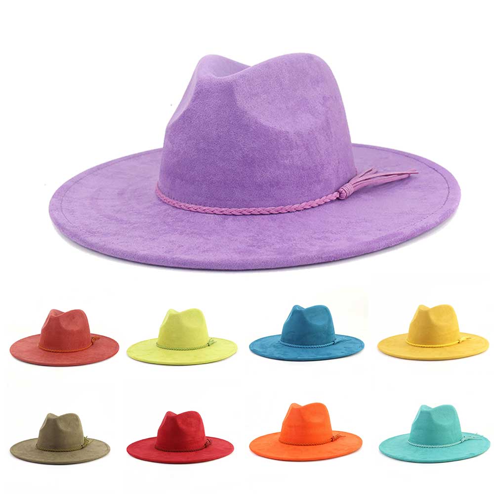 Vegan Suede Hat Teardrop shape - Fedora Hat Wool avaliação e preço