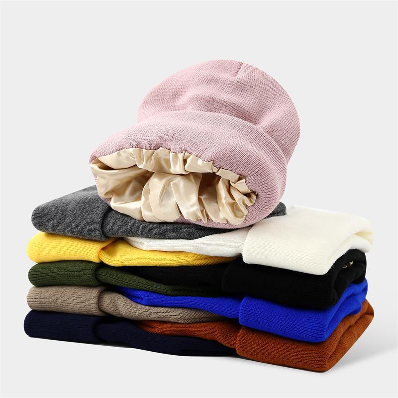 Unisex Satin Lined Anti Static - Beanie Cuffed Knit avaliação e preço