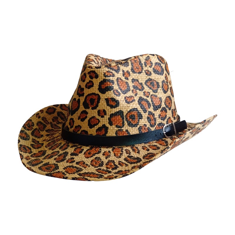 NEW Cowboy Hat Leopard print B - Cowboy Hat Straw avaliação e preço