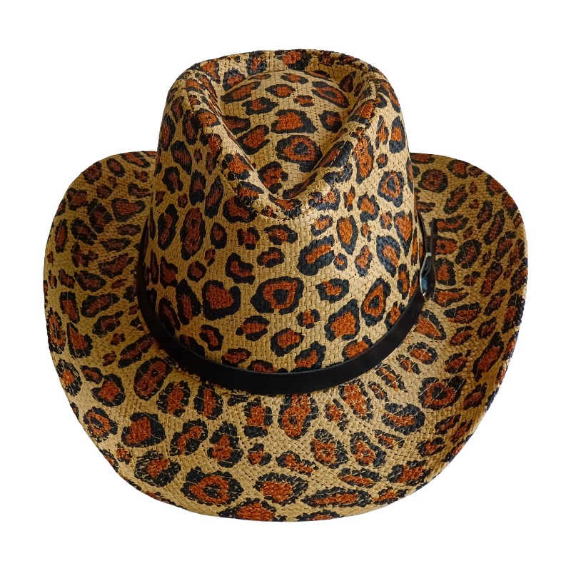 NEW Cowboy Hat Leopard print B - Cowboy Hat Straw avaliação e preço