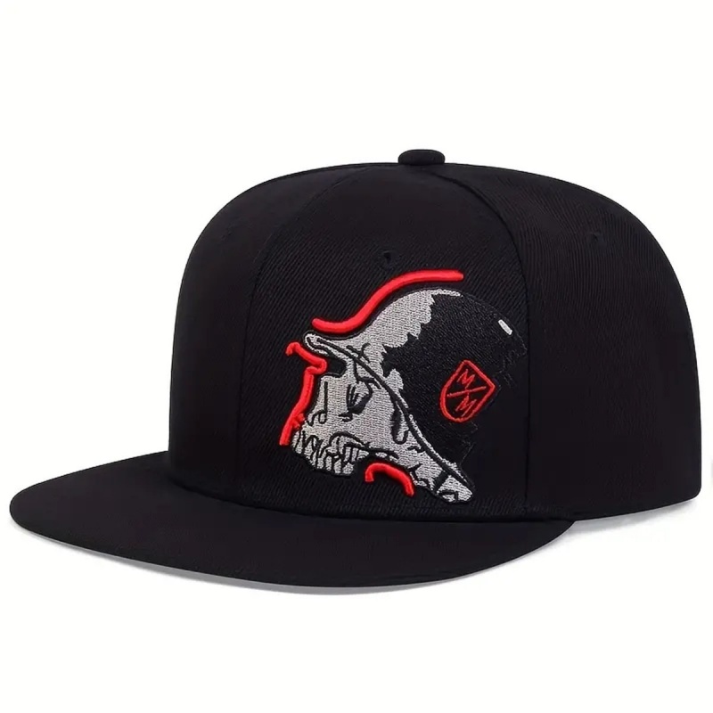 Unisex Skeleton Embroidery Bas - Snapback Hat Flat avaliação e preço