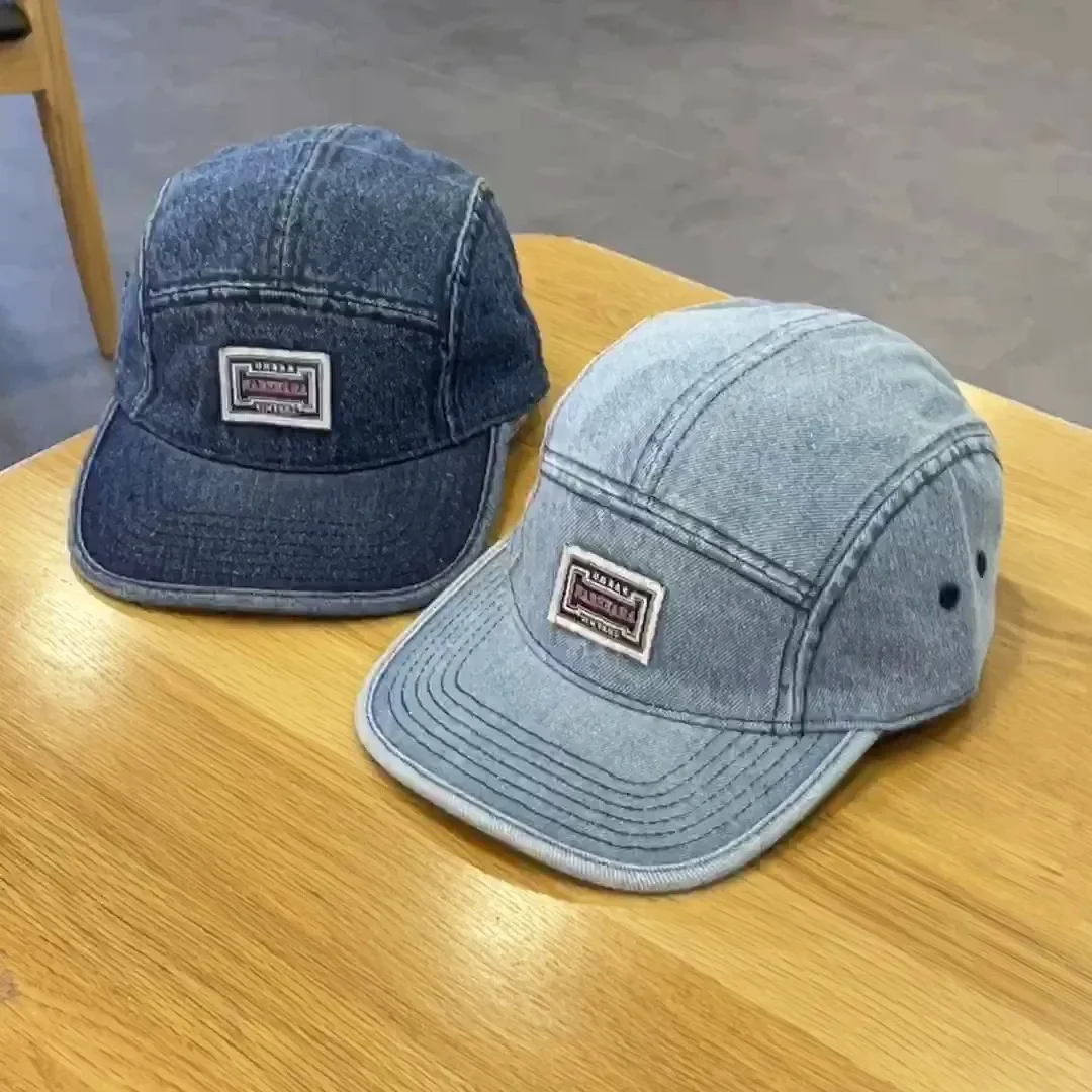Vintage Flat Brim Denim Baseba - Corduroy Cap 5 Panel avaliação e preço