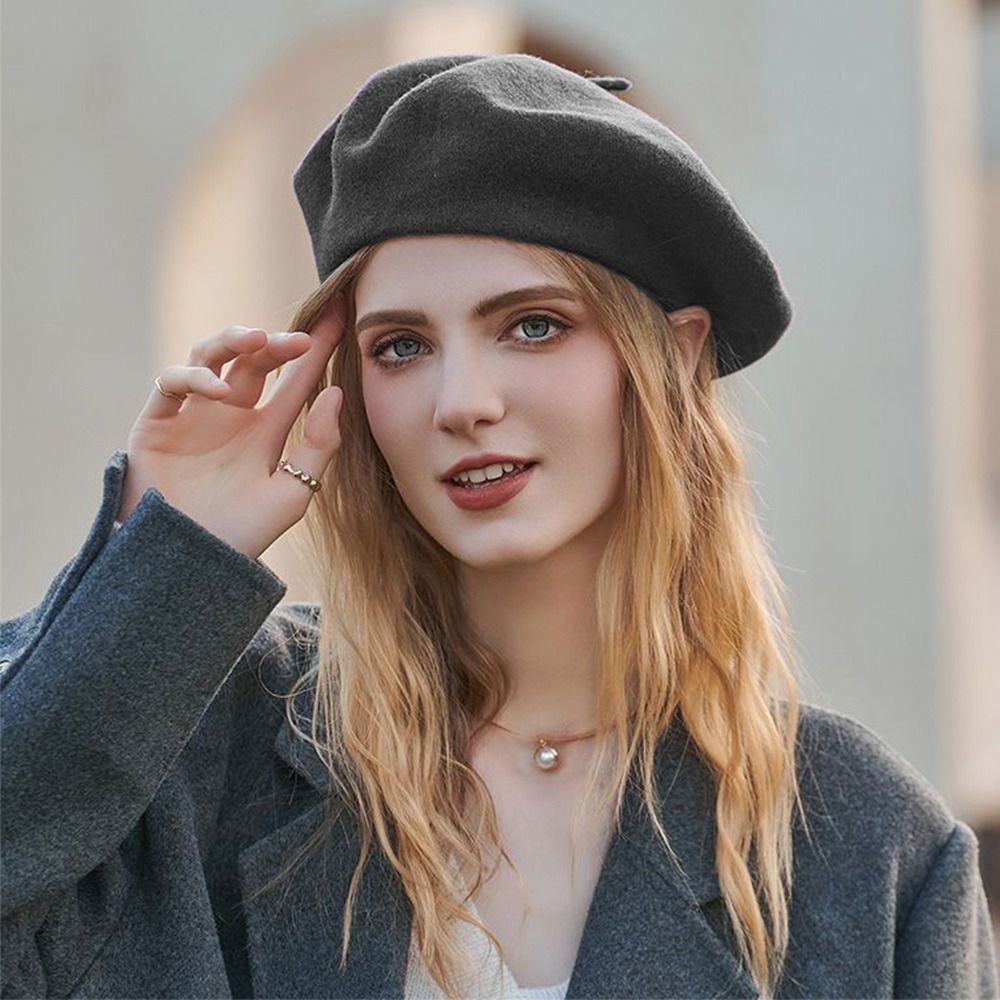 Fashion Warm Winter Wool Beret - Beret French Wool avaliação e preço