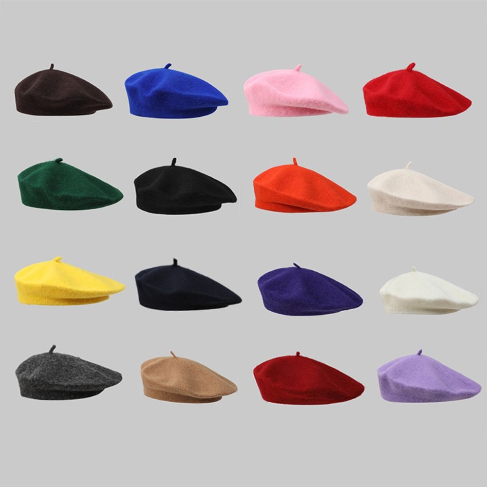 Fashion Warm Winter Wool Beret - Beret French Wool avaliação e preço