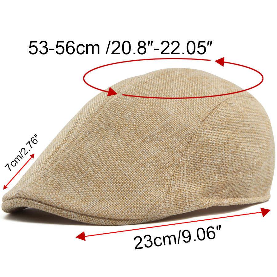 Men's Linen Flat Cap Spring Su - Newsboy Cap Ivy avaliação e preço