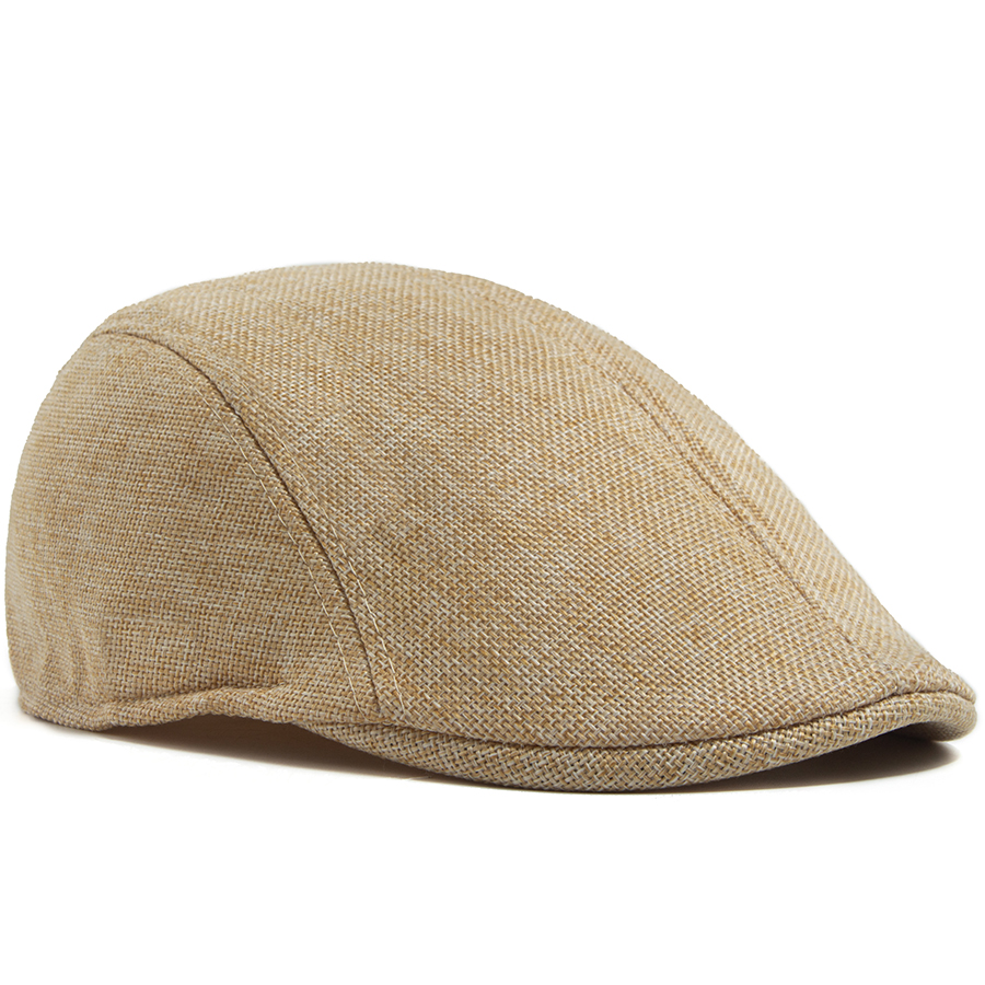 Men's Linen Flat Cap Spring Su - Newsboy Cap Ivy avaliação e preço