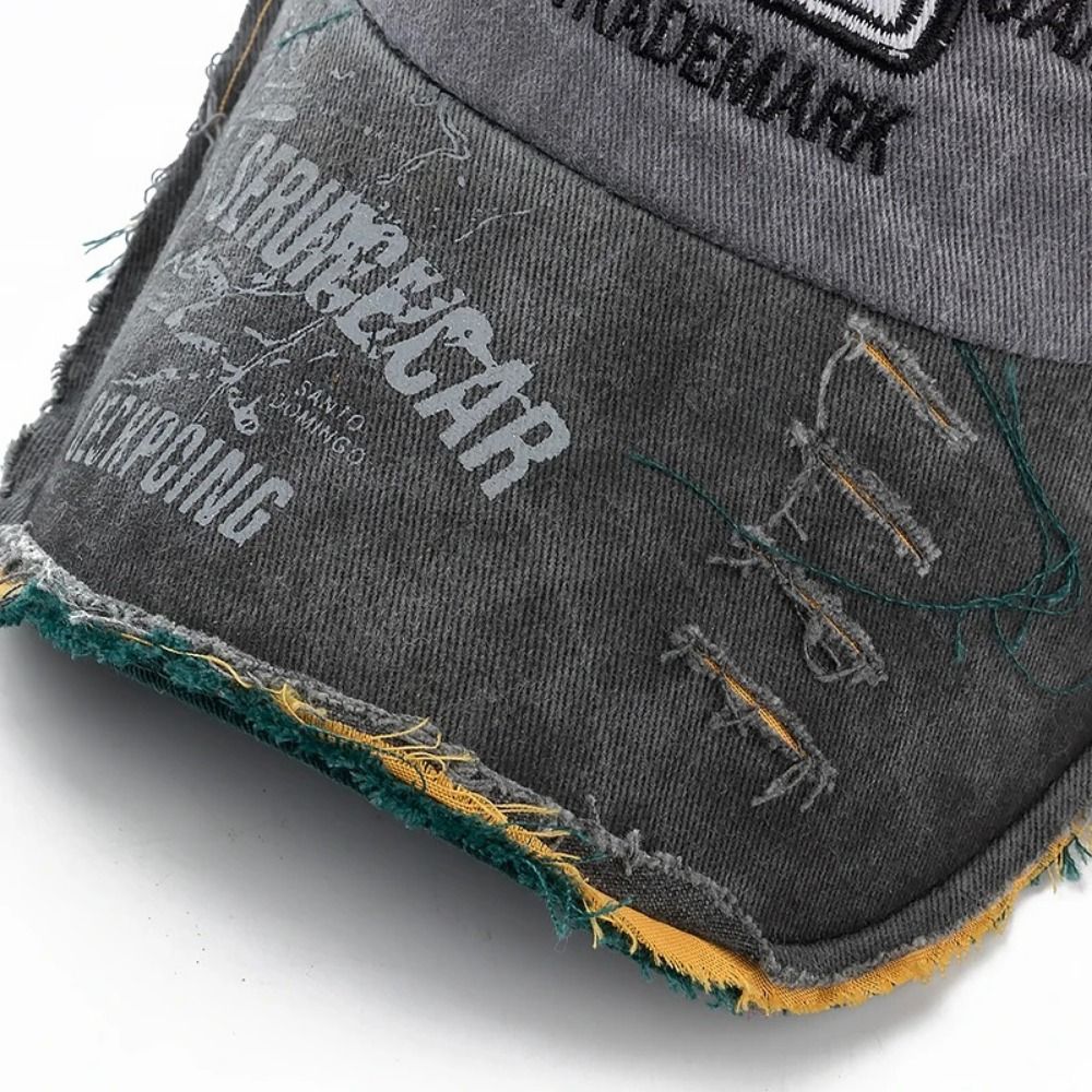 Outdoor Washed Denim Letters B - Dad Hat Cotton avaliação e preço