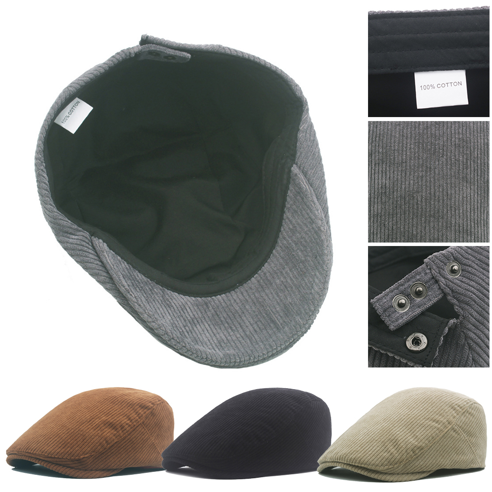 New Beret Corduroy Ivy Cap Hat - Newsboy Cap Ivy avaliação e preço