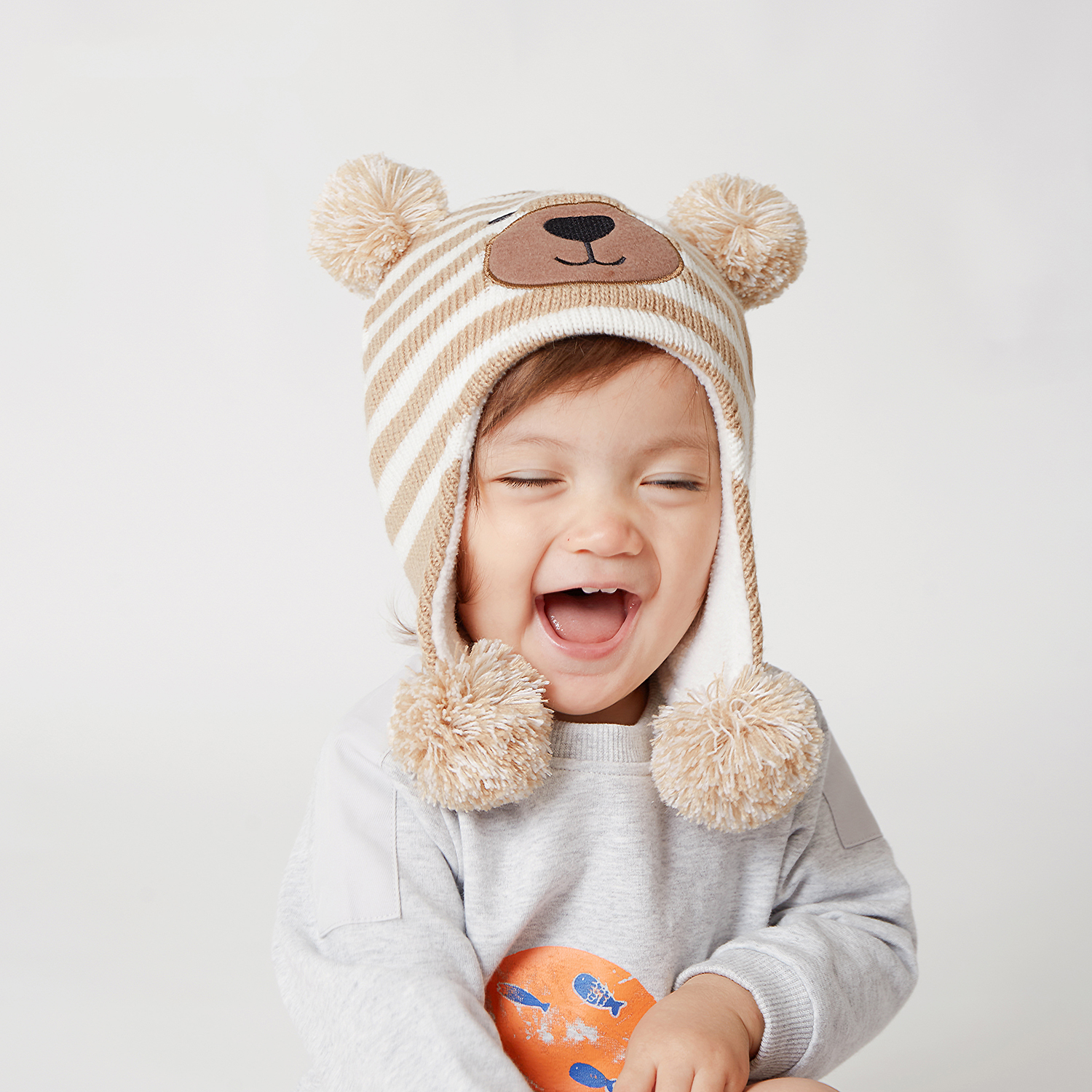Baby Winter Warm Trapper Hat 0 - Trapper Hat Ear Flap avaliação e preço