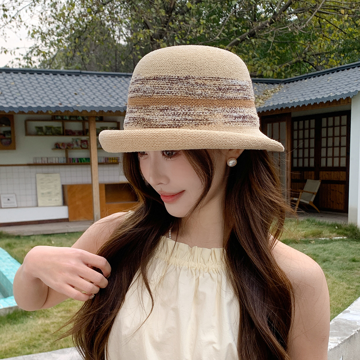 Straw  Fedora Hat  Bowler hat  - Fedora Hat Wool avaliação e preço