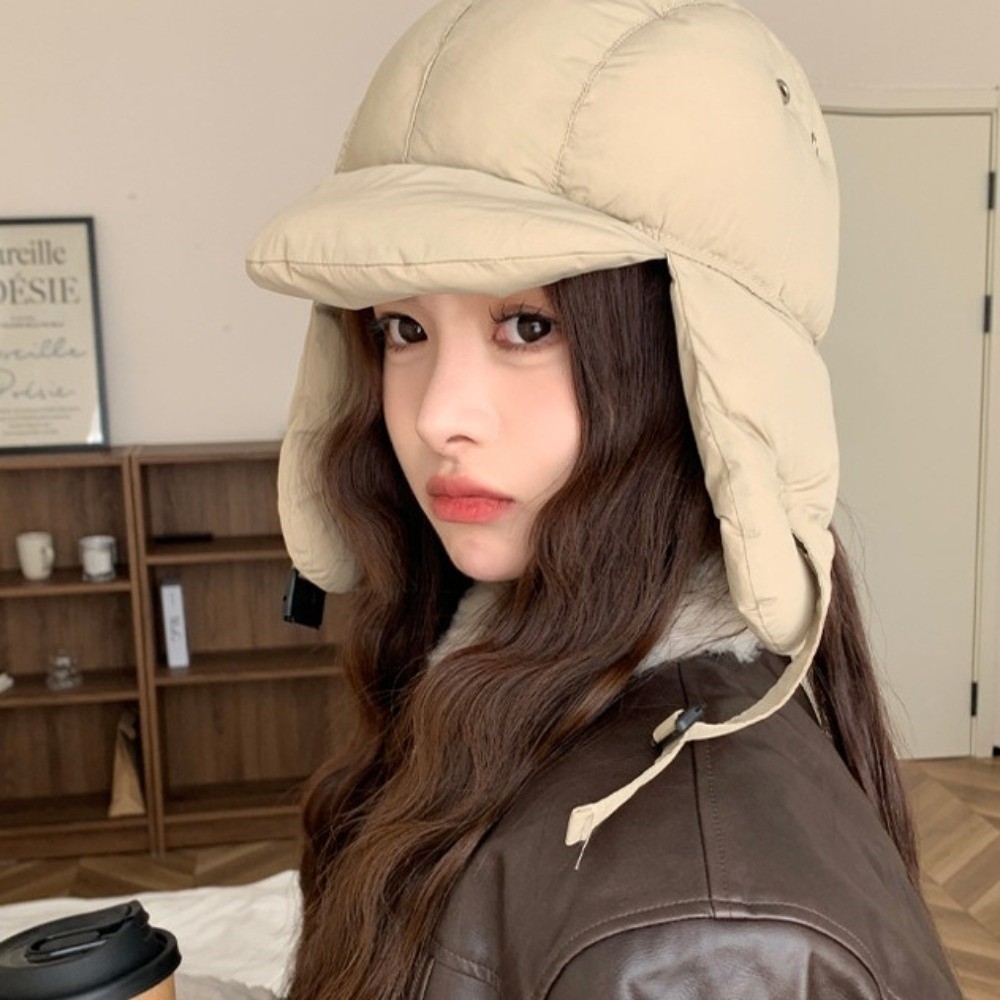 Solid Color Padded Bomber Hats - Trapper Hat Ear Flap avaliação e preço