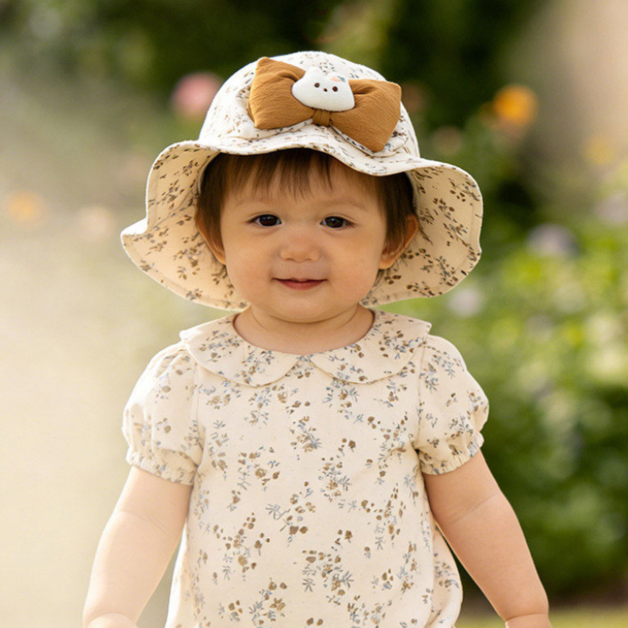 Baby Ruffle Brim Basin Cap Spr - Bucket Hat Cotton avaliação e preço