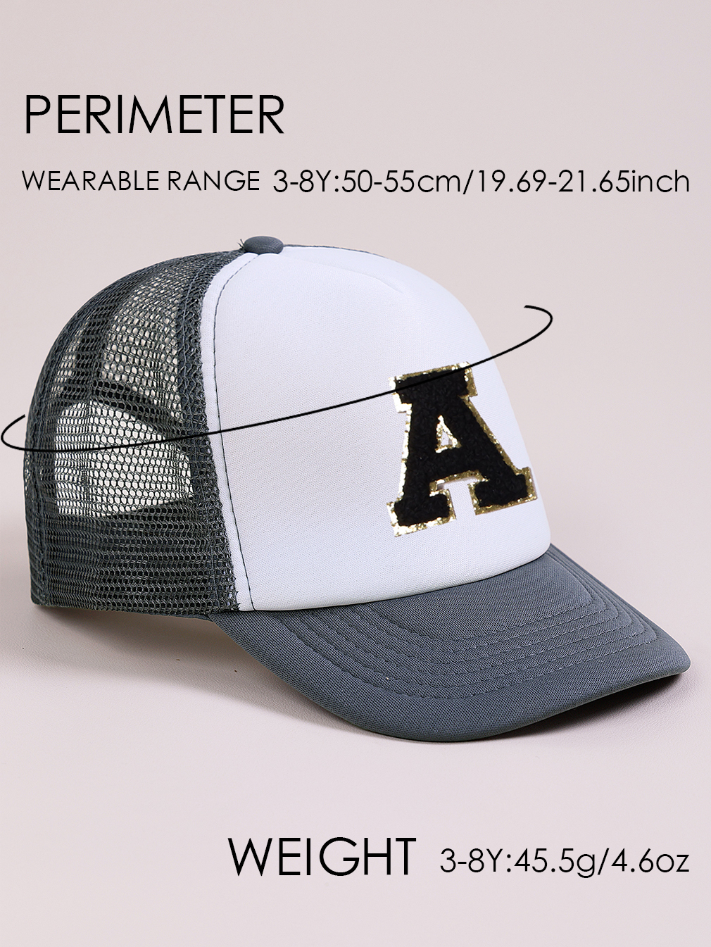 1pc Gray Hat With 26-Letter Pa - Visor Sun Hat avaliação e preço