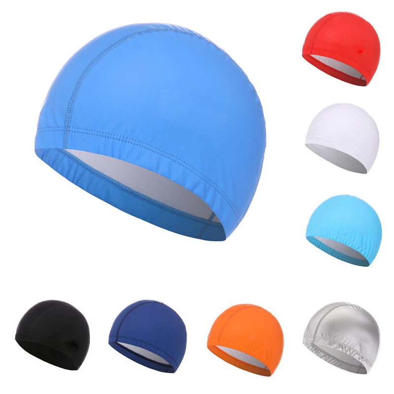 PU Coated Swimming Cap Unisex  - Swim Hat Silicone avaliação e preço
