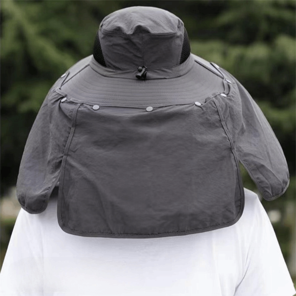 Removable Cloth Men Sun Hat Bi - Bucket Hat Cotton avaliação e preço