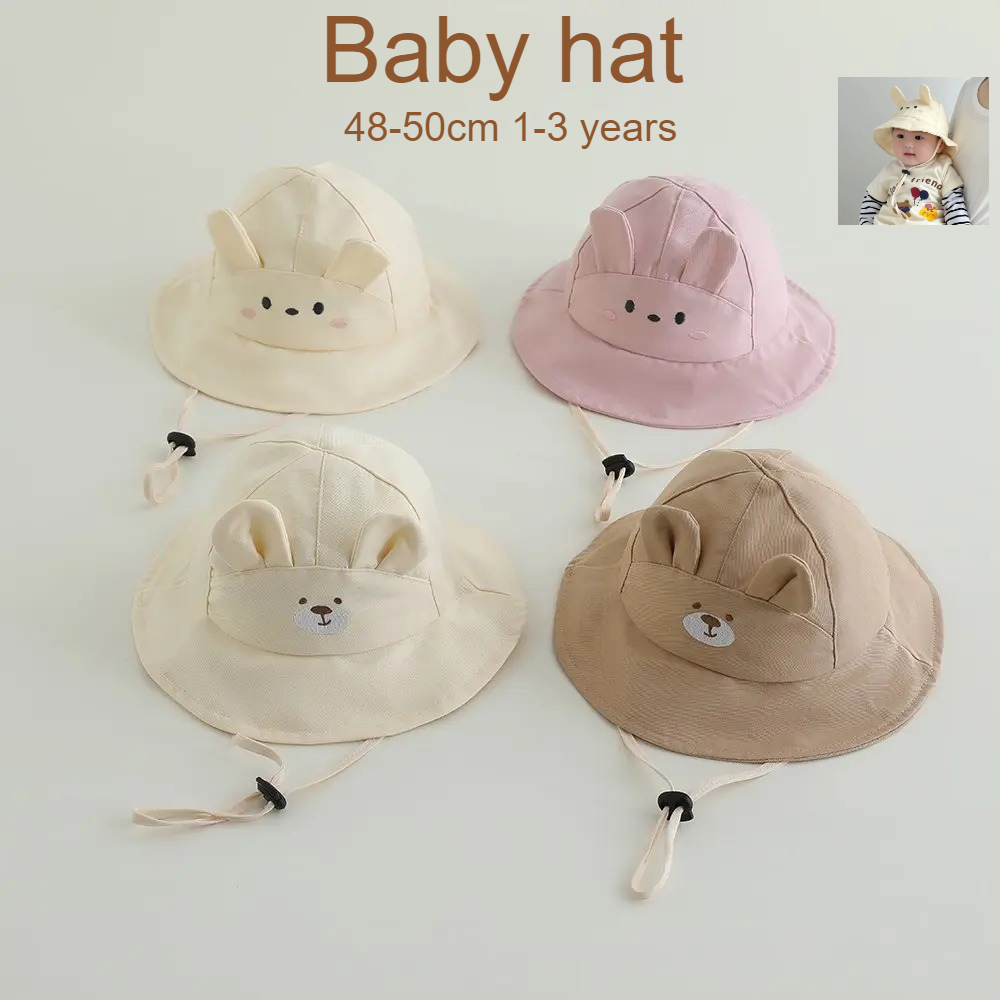 Baby Girls Sun Hat 48-50cm Cot - Bucket Hat Cotton avaliação e preço