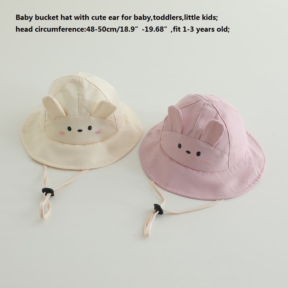 Baby Girls Sun Hat 48-50cm Cot - Bucket Hat Cotton avaliação e preço