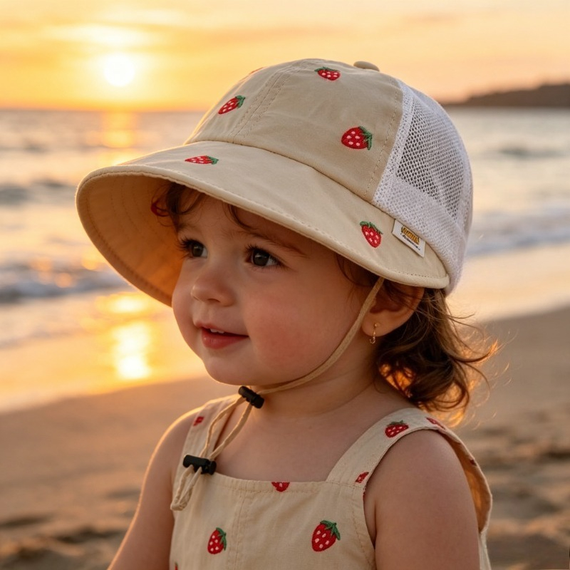 Baby Kids Summer Sun Hat 48-50 - Bucket Hat Cotton avaliação e preço