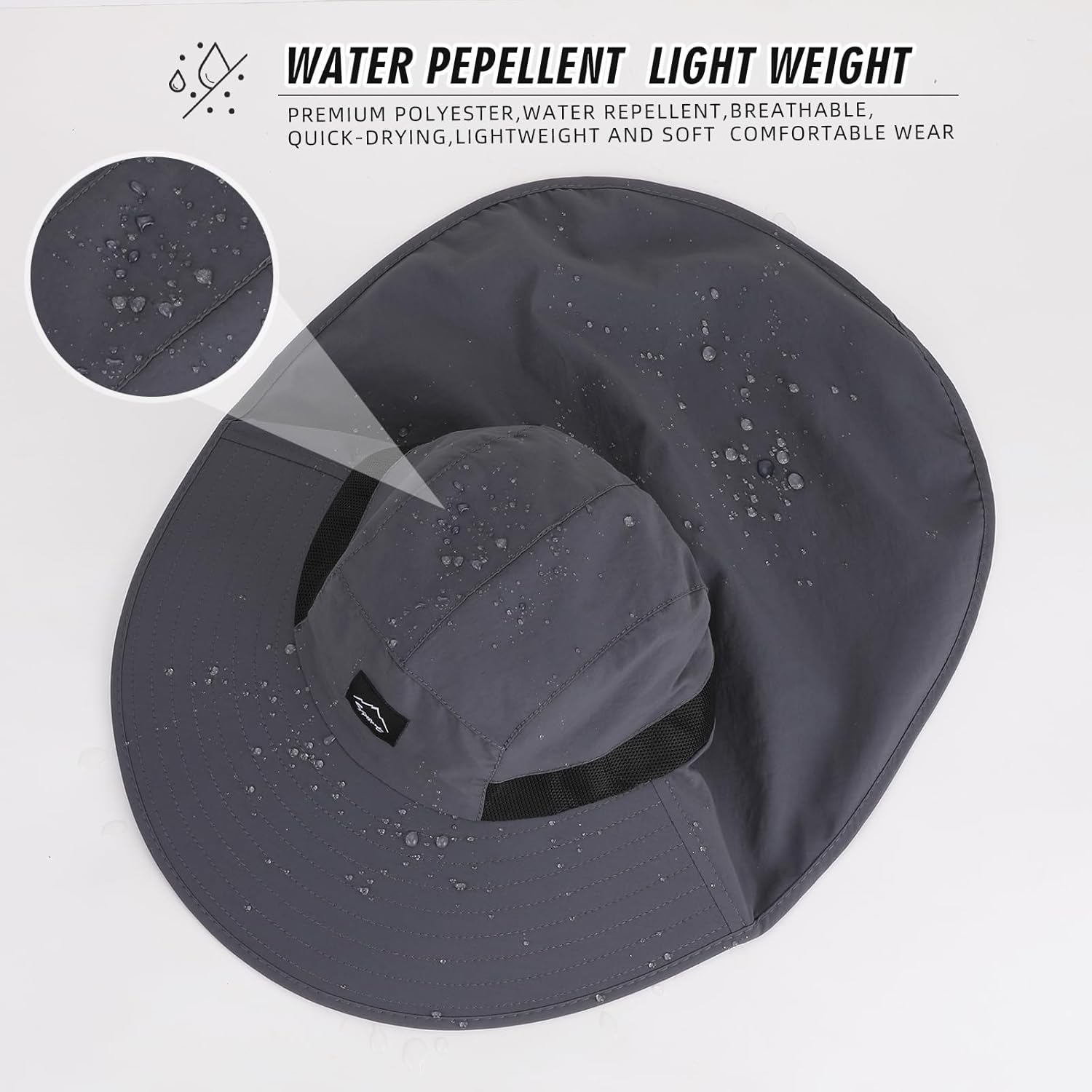 UPF50+ Sun Hat with Neck Flap, - Sun Hat Wide Brim avaliação e preço