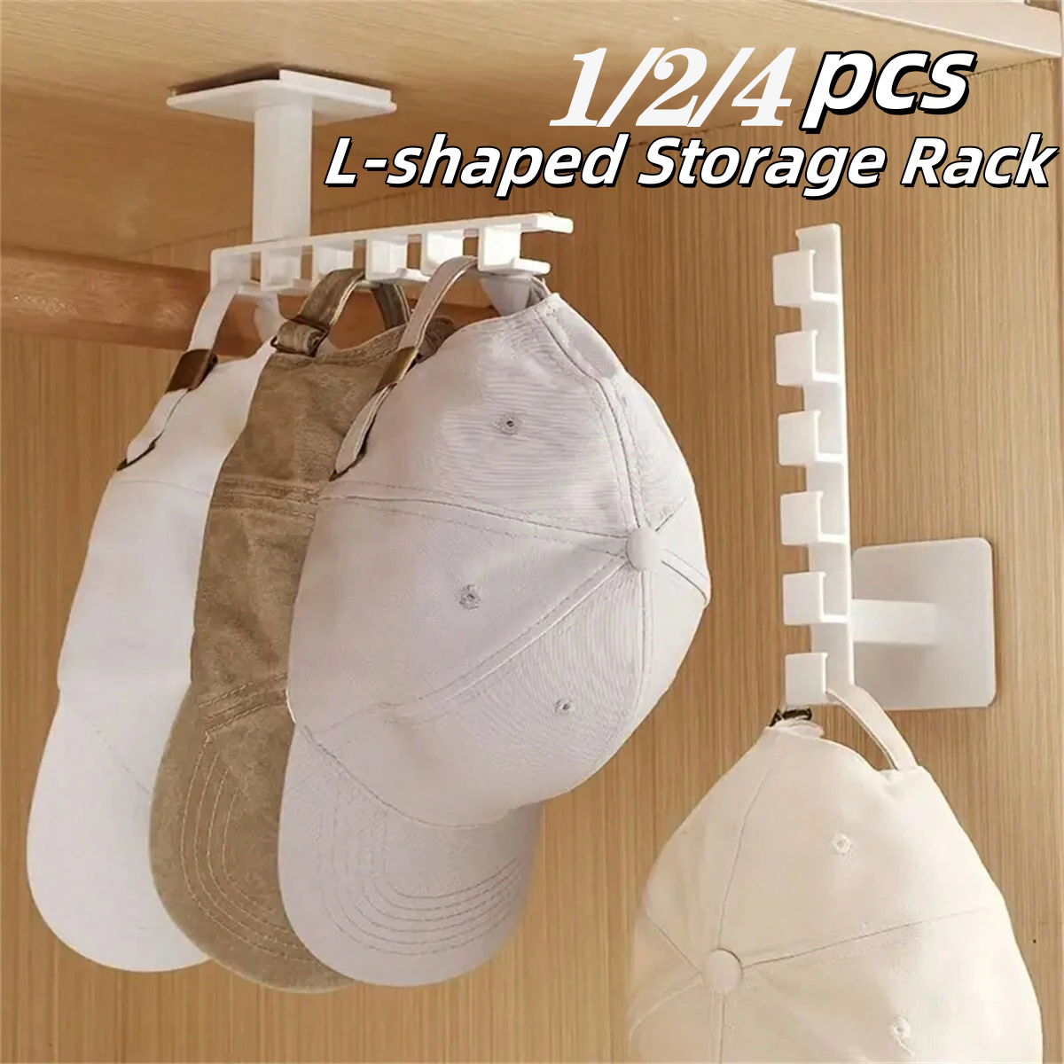 1/2/4Pcs Punch Free Hat Hanger - Baseball Cap Structured avaliação e preço