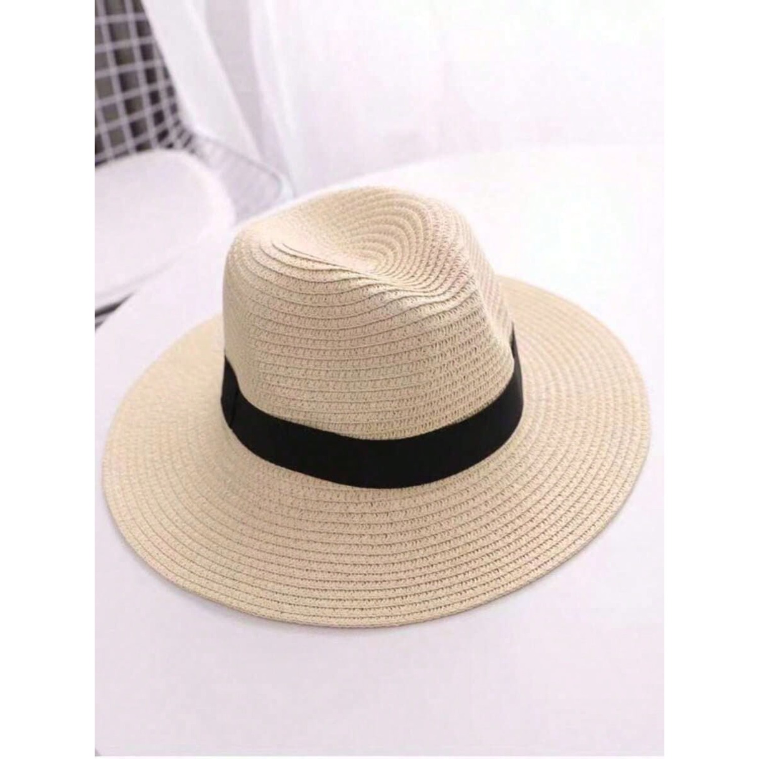 1 X Jazz Style Panama Hat with - Cowboy Hat Straw avaliação e preço
