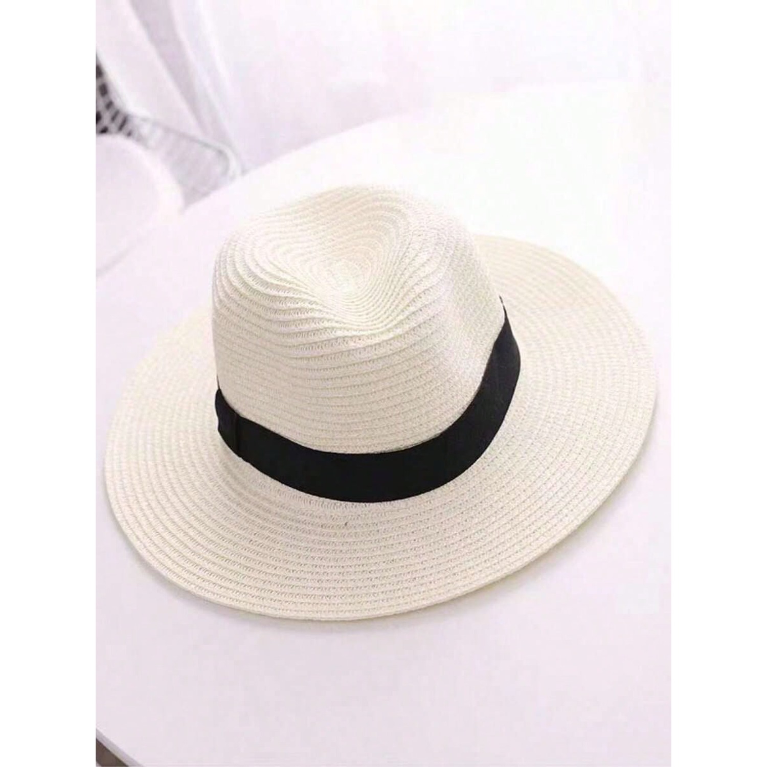 1 X Jazz Style Panama Hat with - Cowboy Hat Straw avaliação e preço