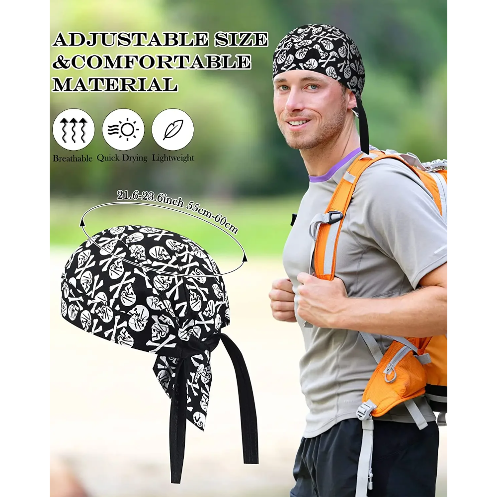 1pc Cycling Skull Pirate Cap H - Skull Cap Helmet Liner avaliação e preço