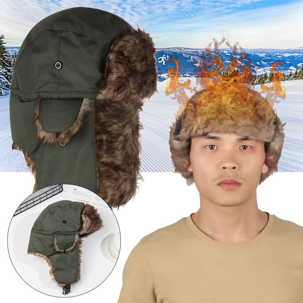 Warm Earflap Trapper Winter Ca - Trapper Hat Ear Flap avaliação e preço