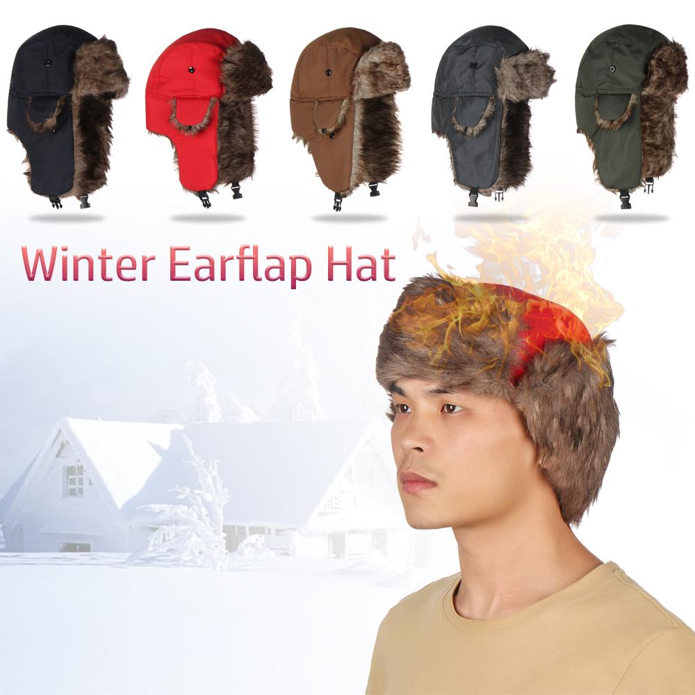 Warm Earflap Trapper Winter Ca - Trapper Hat Ear Flap avaliação e preço