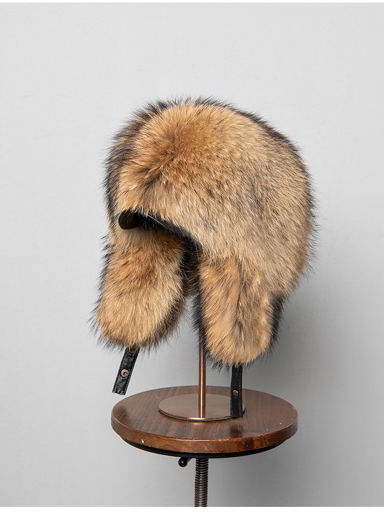 100% Real Fox Fur Hats Women's - Trapper Hat Ear Flap avaliação e preço