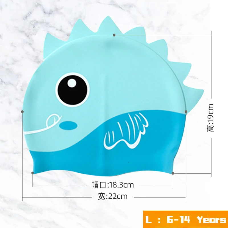 Cartoon Cute Fish Shark Silico - Swim Hat Silicone avaliação e preço
