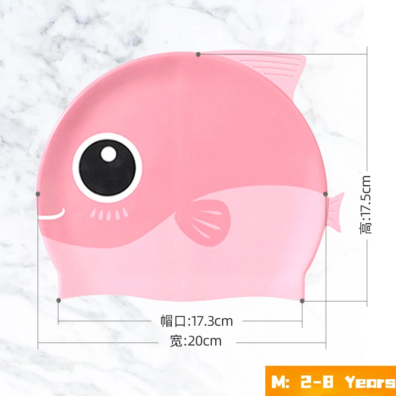 Cartoon Cute Fish Shark Silico - Swim Hat Silicone avaliação e preço