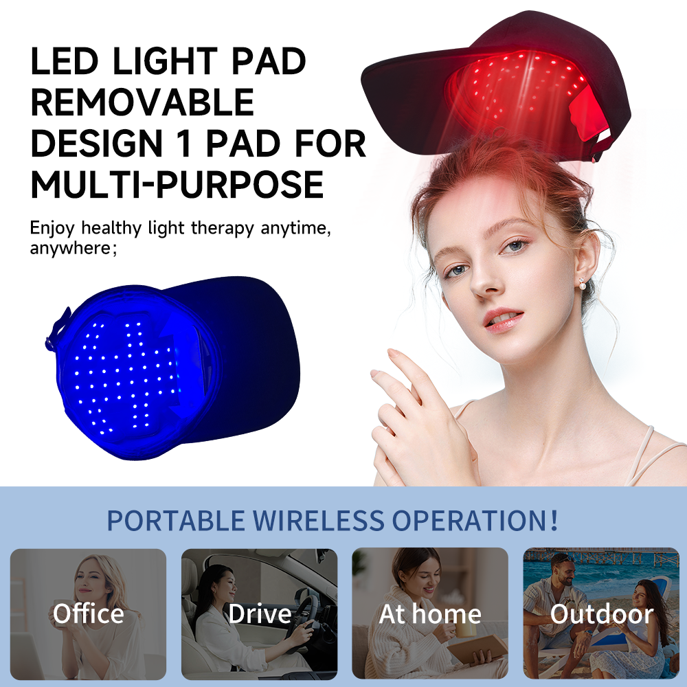 660nm&850nm Red Light Therapy  - Snapback Hat Flat avaliação e preço