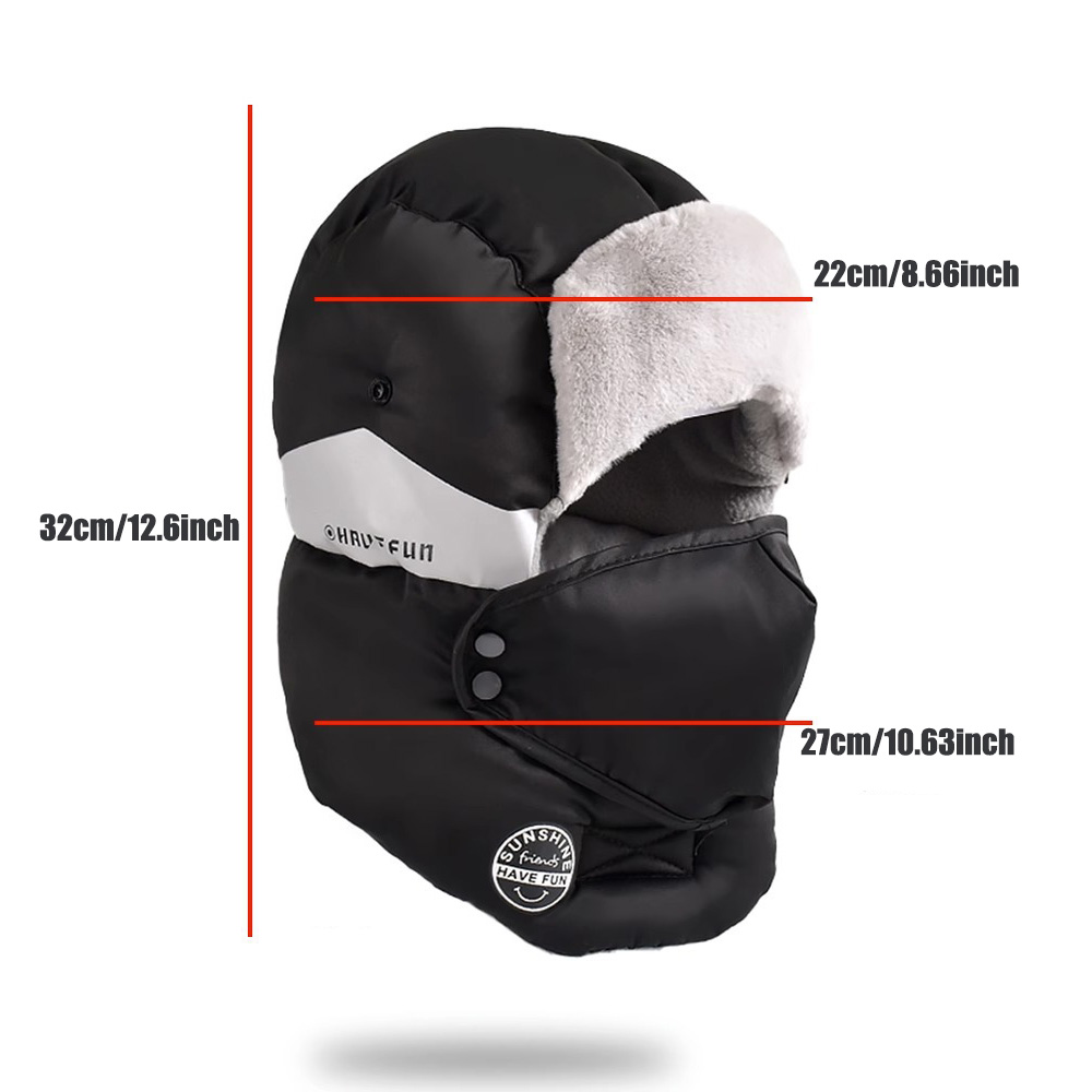Mens Winter Ski Hat Thickened  - Winter Trapper Hat avaliação e preço