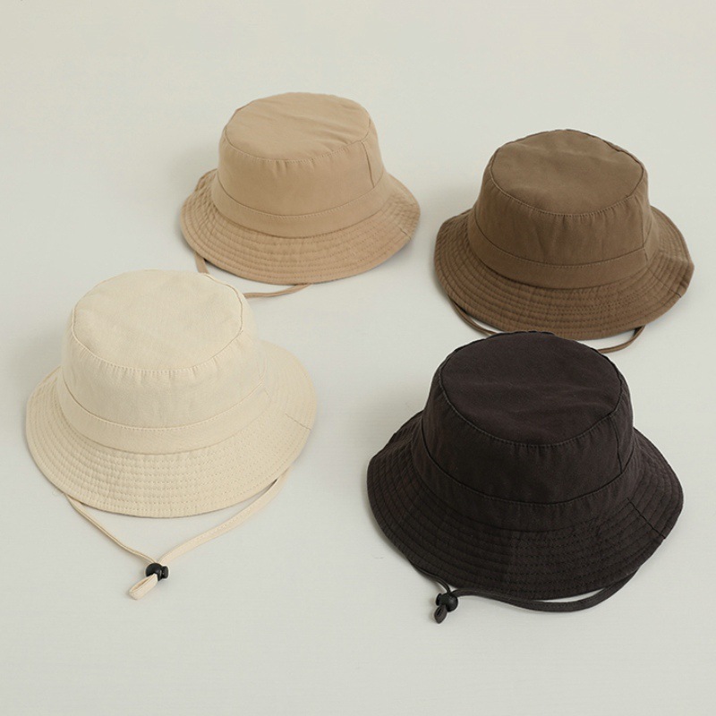 Solid Color Kids Bucket Hat Fa - Bucket Hat Cotton avaliação e preço