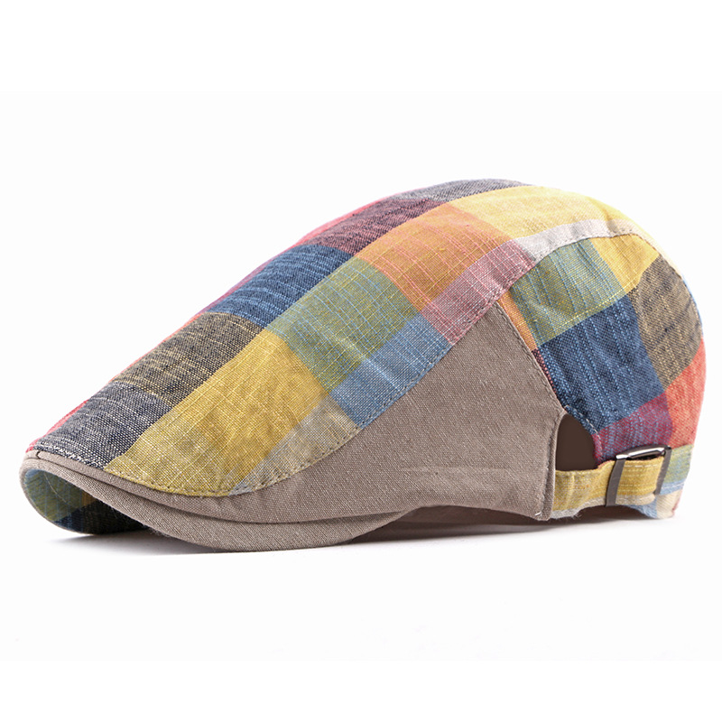 Unisex Cotton Plaid Newsboy Be - Newsboy Cap Ivy avaliação e preço