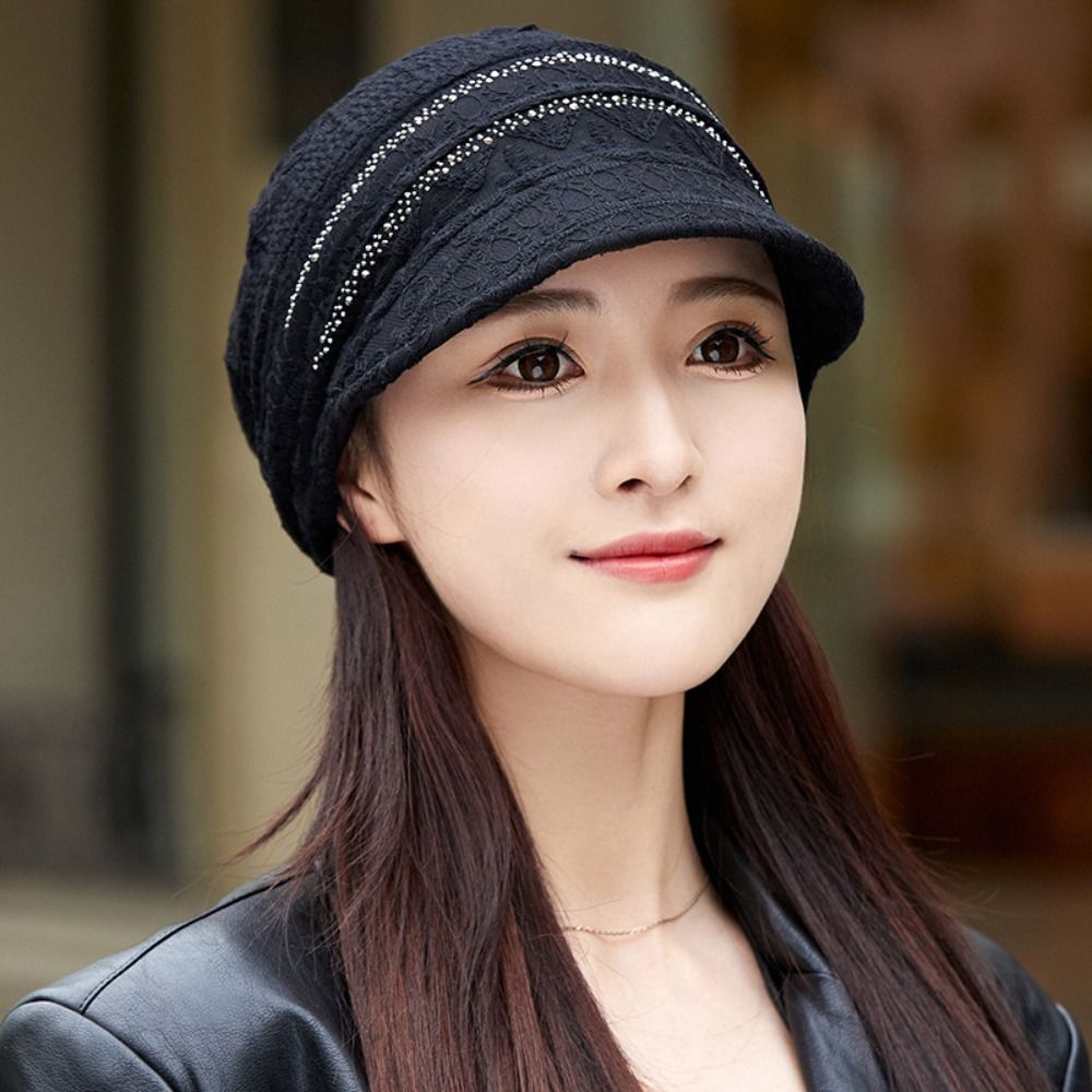 Hollow Out Flower Beanie Cap B - Baseball Cap Structured avaliação e preço
