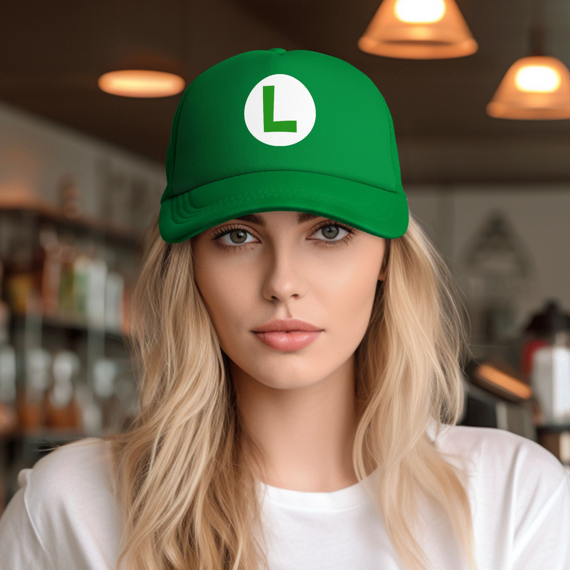 green L red m marioes Luigis F - Trucker Cap Mesh avaliação e preço