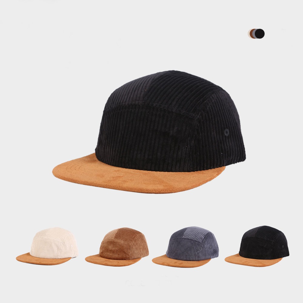 Versatile Retro Flat Brim Base - Corduroy Cap 5 Panel avaliação e preço