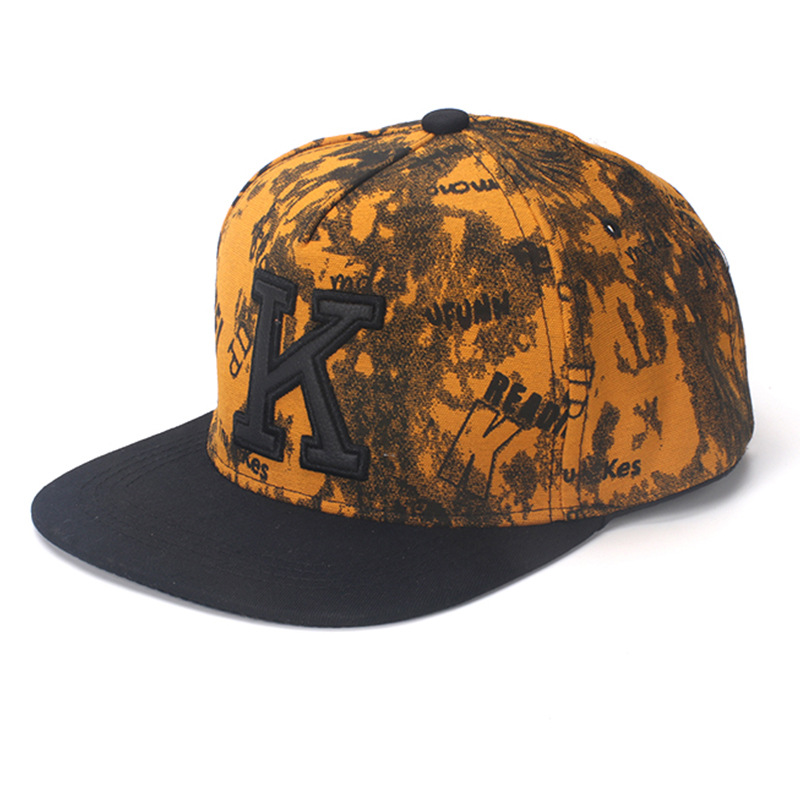 K Letter Hip Hop Baseball Caps - Snapback Hat Flat avaliação e preço